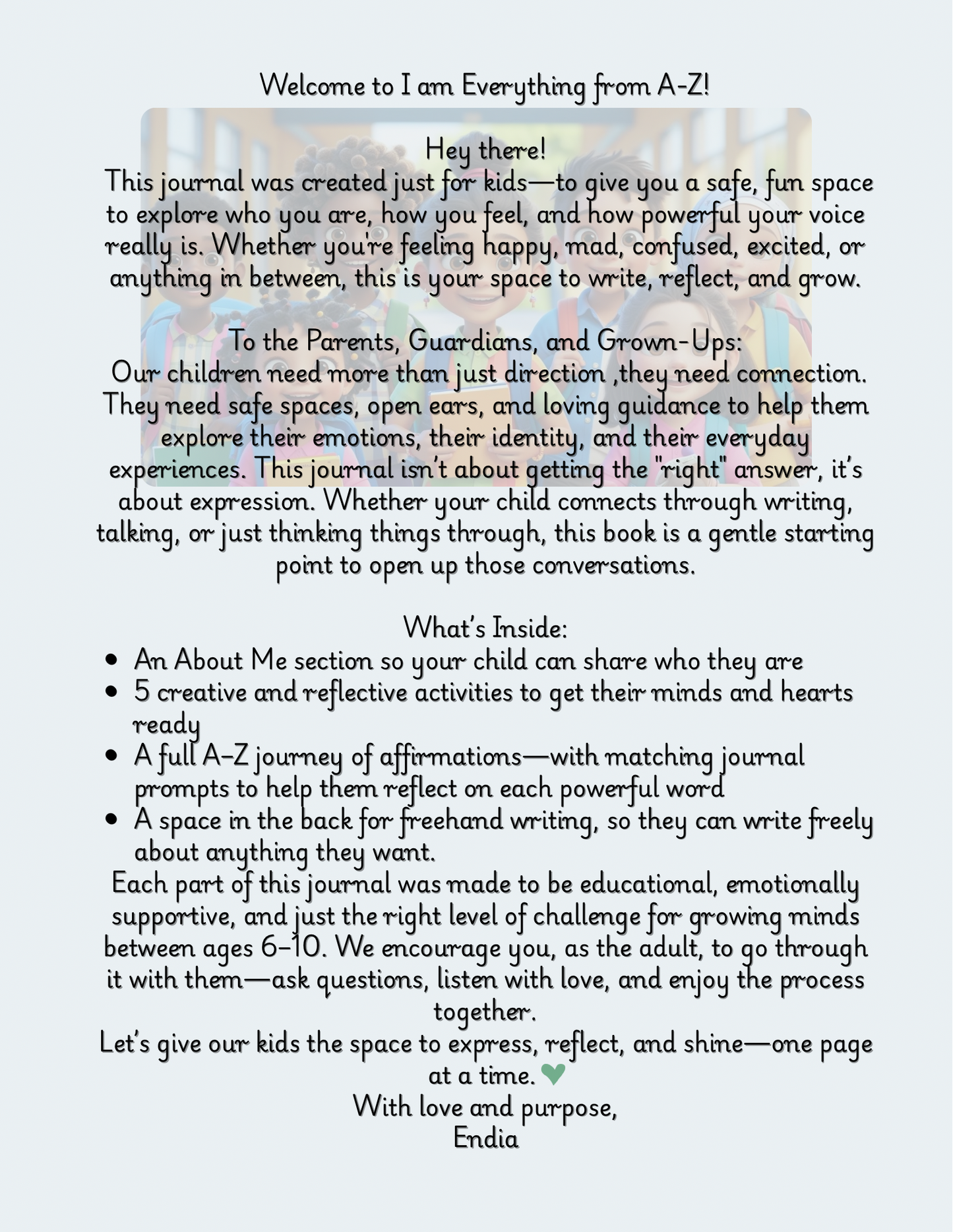 I Am Everything from A–Z: A Self-Love Journal for Kids